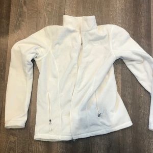 North face zip up fuzzy jacket